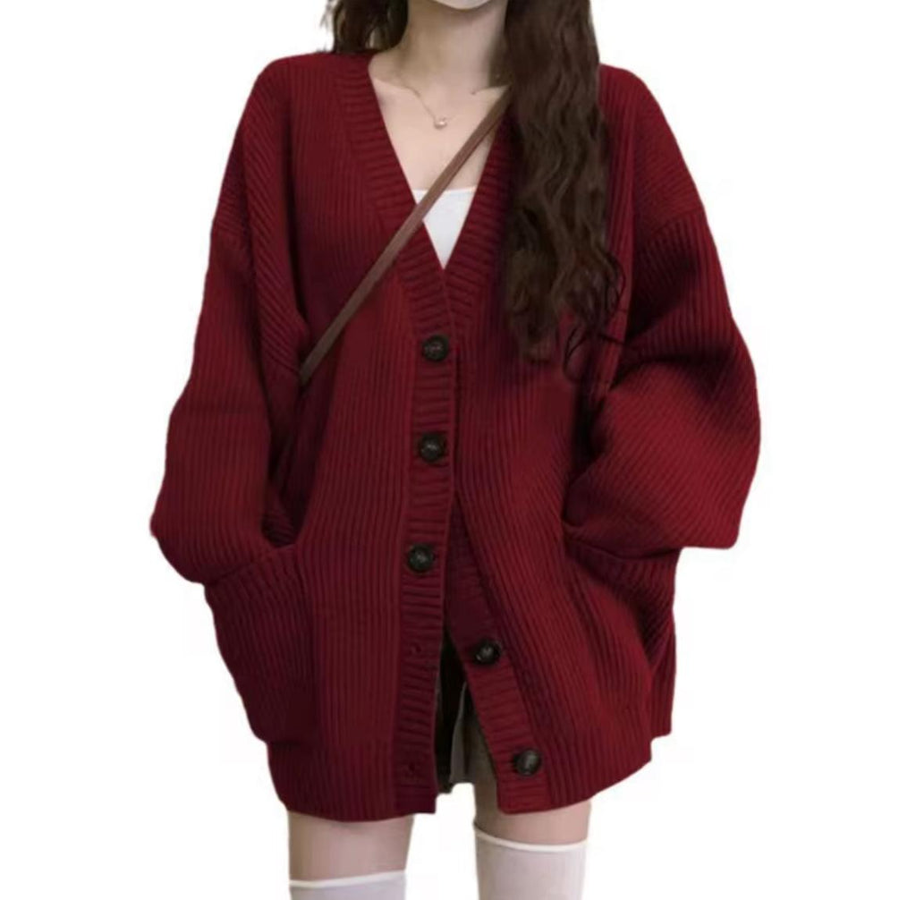 V-Neck Cardigan Jacket