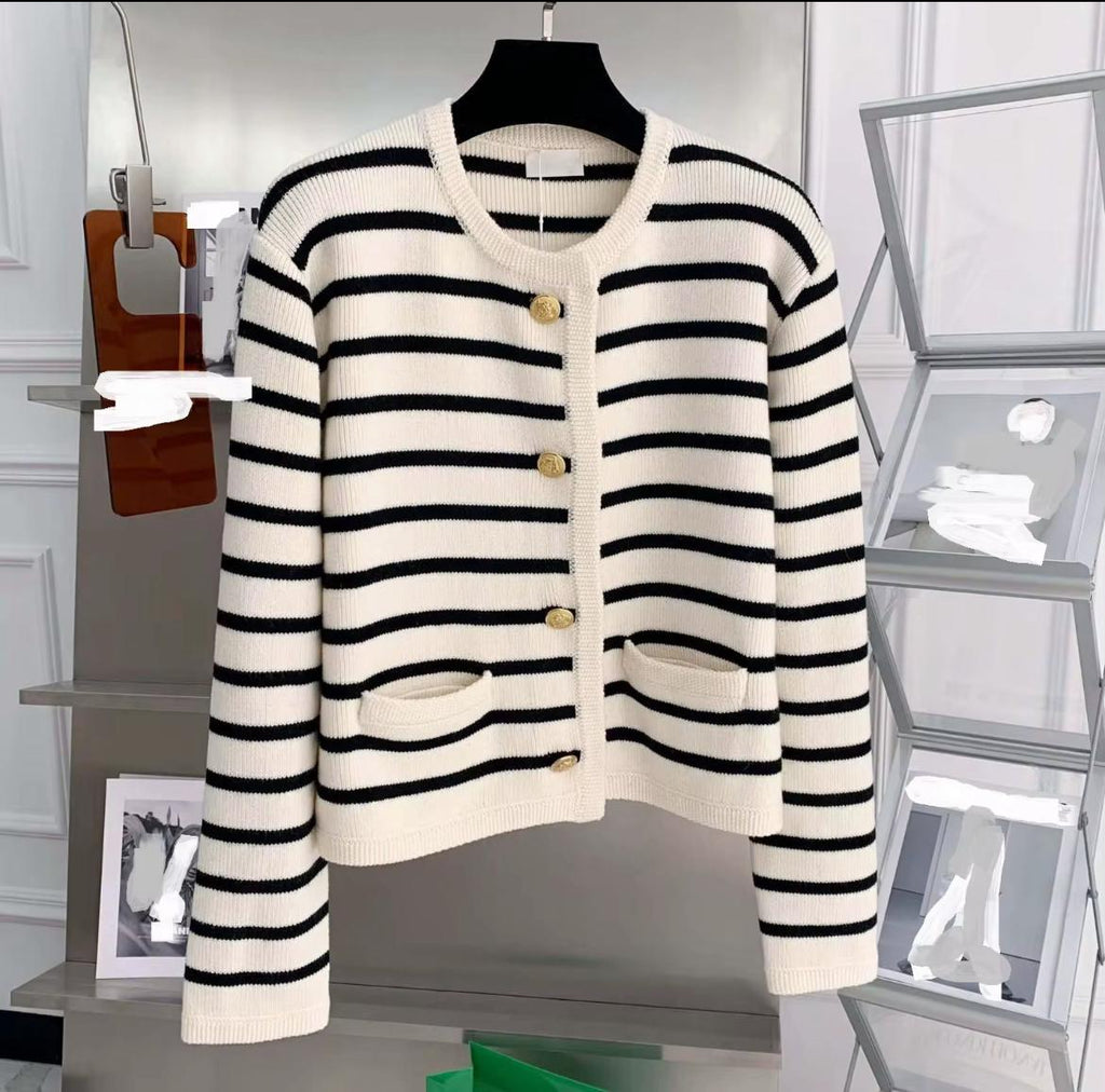 French Loose Short Sweater Jacket