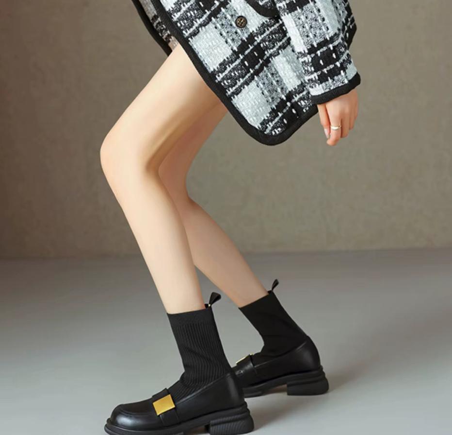 Loafers Short Knitted Elastic Boots Bootie 