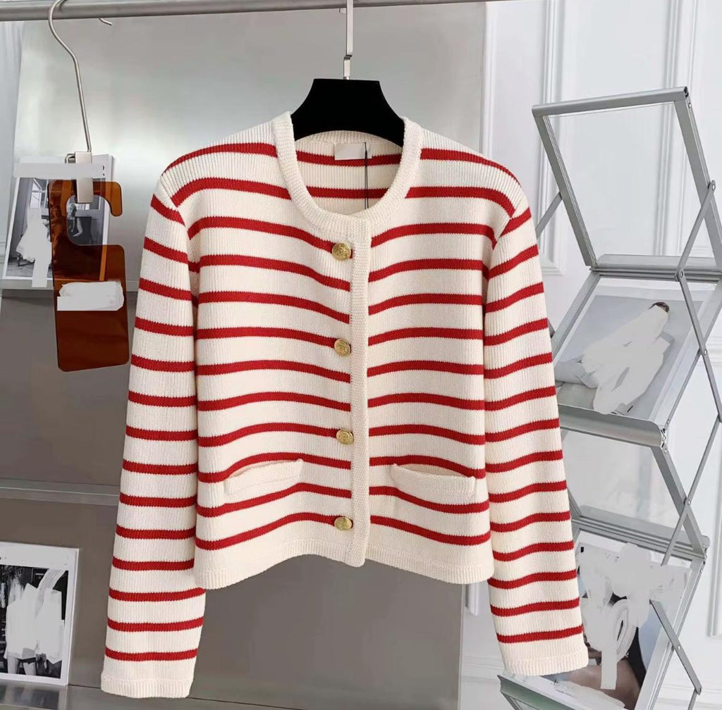 French Loose Short Sweater Jacket