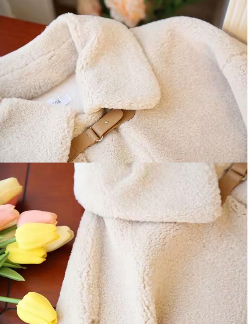 Loose Lamb Wool Cardigan Coat